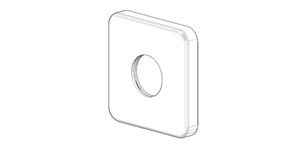 DORNBRACHT Rosette ERSATZTEILE 092796009 64 x 64 x 10 mm Weiß matt, 092796009-10 Galeriebild 1